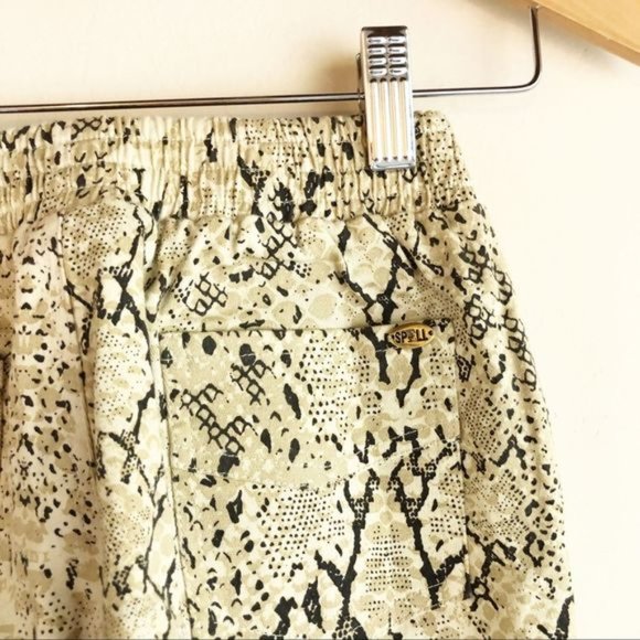 Spell & The Gypsy Aloha Python Jets Snake Print Elastic Jogger Pants Sz XS - Picture 6 of 8